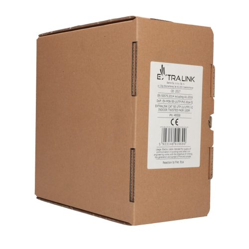 Extralink CAT5e UTP (U/UTP) V2 indoor, twisted pair, 100 m