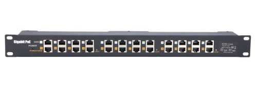 Extralink 12-Port Gigabit PoE Injektor, 12x 1000 Mb/s RJ45, rackmontierbar