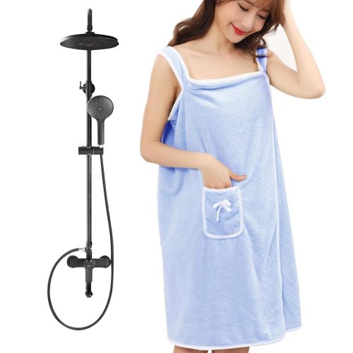 Extralink Damen-Badehandtuch, Sauna-Tunika, Bademantel, Spa-Pareo, mit Trägern, große Größe, R-1169
