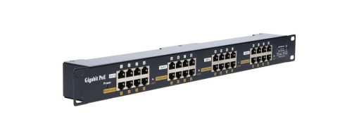 Extralink 16-Port Gigabit PoE Injektor, 16x 1000 Mb/s RJ45, rackmontierbar