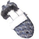 Extralink Babysack, geeignet für Kinderwagen, Autositz und Schlitten, mit Ohren, beheizt, 100 cm lang, mit Moro-Muster.