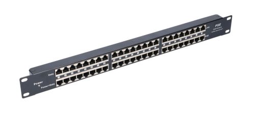 Extralink 24 portos PoE injektor, 24x 100 Mb/s RJ45, rackbe szerelhető