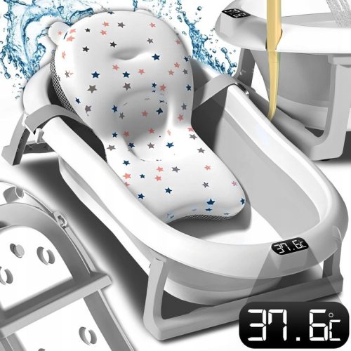 Extralink Kids, baby bathtub, gray, with LED thermometer