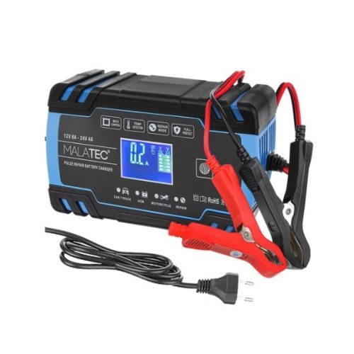 Extralink automatischer Batterieladegerät 12/24V 8A, blaue Farbe