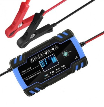 Extralink automatischer Batterieladegerät 12/24V 8A, blaue Farbe