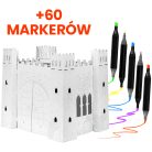 Markerek, 60 db + játék kastély