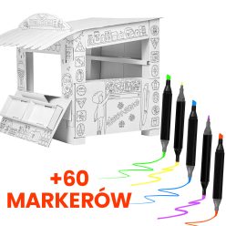 Markerek, 60 darab + játék árusstand