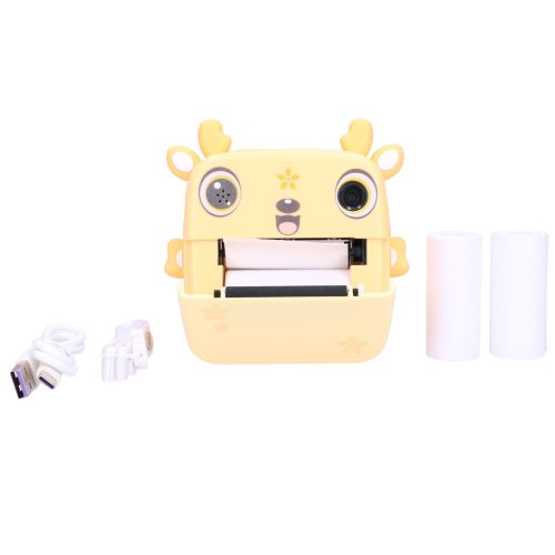 Extralink EPP-006 portable mini printer, yellow + traditional thermal paper, 3 rolls