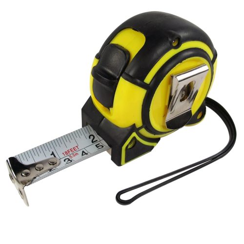 Extralink tekercs mérőszalag, 5 m x 19 mm, acél, zárral - 1300