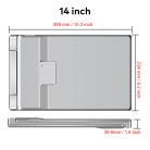 Extralink Smart Life 14" képernyős, kétszámítógép-monitor 12"-es és 17,3"-as laptopokhoz S7