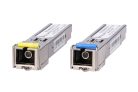 Extralink SFP 1.25G, SFP WDM Modul, 1,25 Gbps, 1310/1550 nm, Einzelmodus, 3 km, SC Anschluss, DOM, Paar
