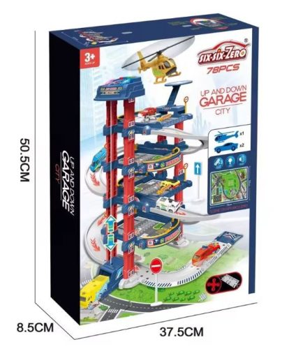 Extralink Kids parkoló autószerelő garázs elektromos emelővel autók gyerekeknek