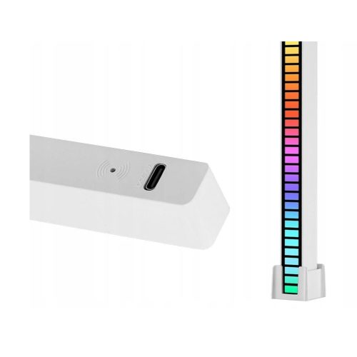 Extralink RGB USB LED lamp, sound-reactive, battery-powered strip, white