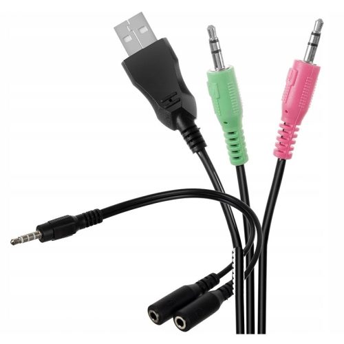 Extralink gaming fejhallgató, vezetékes RGB, mikrofonos, 5.1 térhangzású, fejre helyezhető modell