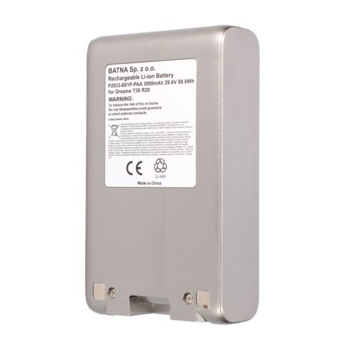 Dreametech (Dreame) T30 / R20 akkumulátor 21,6 V 3000 mAh – csere akkumulátor nagy kapacitással Dreametech vezeték nélküli porszívókhoz