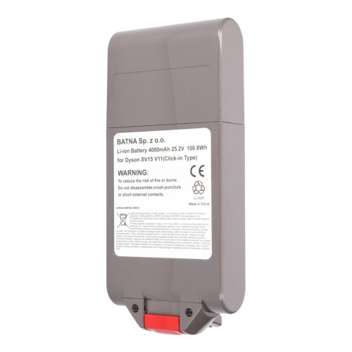 Dyson V11 V15 (Click type) battery 25.2 V 4000 mAh replacement battery – high-capacity Li-ion battery for Dyson cordless vacuums