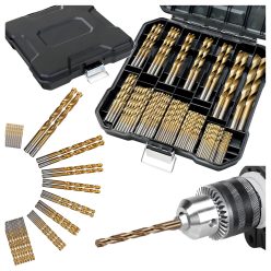   Extralink univerzális Titan bevonatú fúrókészlet fémhez és fához, 1,5-10 mm, 99 darab - 1396