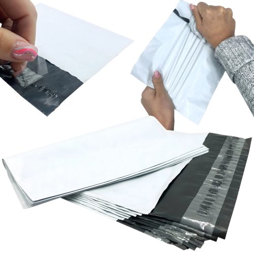 EXTRALINK weiße Kuriertasche in B4-Größe (260x350 mm), 50 Stück - 006