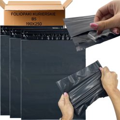   Extralink FolioPaki Kurierverpackungstaschen, schwarz, B5 Größe, 190x250 mm, 50 Stück - 013