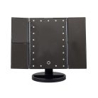 Extralink smink tükör nagyítással fekete kihúzható világított állvánnyal