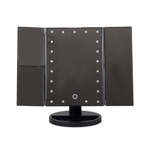 Extralink smink tükör nagyítással fekete kihúzható világított állvánnyal