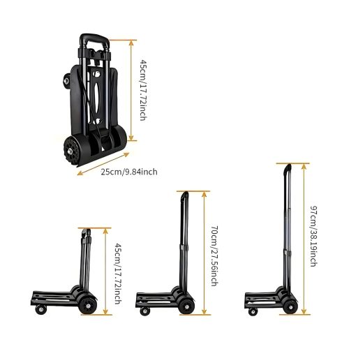 Extralink shopping cart, foldable, with telescopic handle, 40 kg load capacity