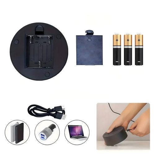 Extralink Home éjjeli lámpa, medve szív 3D optikai illúzióval, USB-szal a hálószobához