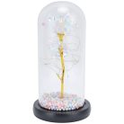 Extralink Home örök rózsa üvegben világító LED-del, fehér, W-1496