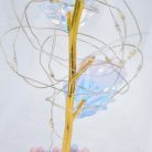 Extralink Home örök rózsa üvegben világító LED-del, fehér, W-1496