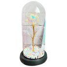 Extralink Home örök rózsa üvegben, rózsaszín LED világítással, W-861