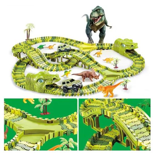 Extralink Toys - Large Dinosaur Park Racing Track, Dinosaur Theme, XXL 271 Pieces
