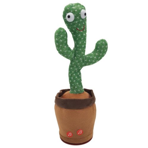 Extralink Toys dancing and singing cactus toy for kids, with LED lights and USB charging.