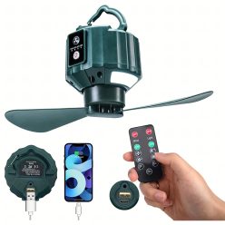   BLACK FOREST PRZENOŚNY WENTYLATOR 2w1 SUFITOWY NA USB - 1484