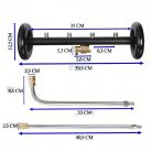 Black Forest Multifunktionale Reinigungskarre für Fahrzeugunterbauten und gepflasterte Flächen, mit 3 Reinigungsbändern - 1468