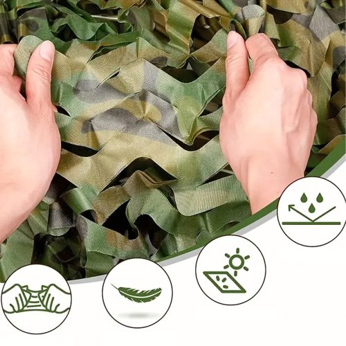 Black Forest camouflage net, for military and garden use, 3x6 meters, with Moro pattern - 1449
