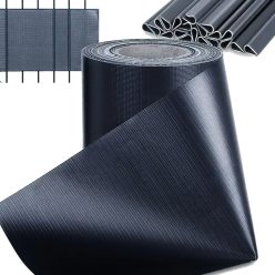   Black Forest Zaunband, schwarz, 19 cm x 35 m, UV-beständiger Sichtschutz für den Zaun - 907
