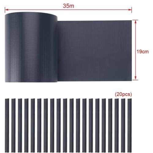 Black Forest Zaunband, schwarz, 19 cm x 35 m, UV-beständiger Sichtschutz für den Zaun - 907