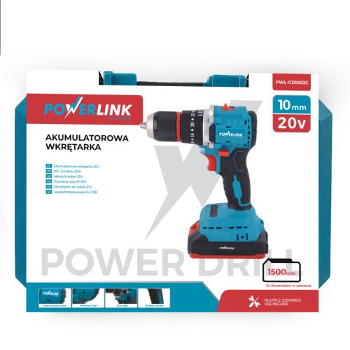 Extralink Powerlink Akku-Schrauber PWL-CD1002C 10 mm 20V 2×1,5 Ah