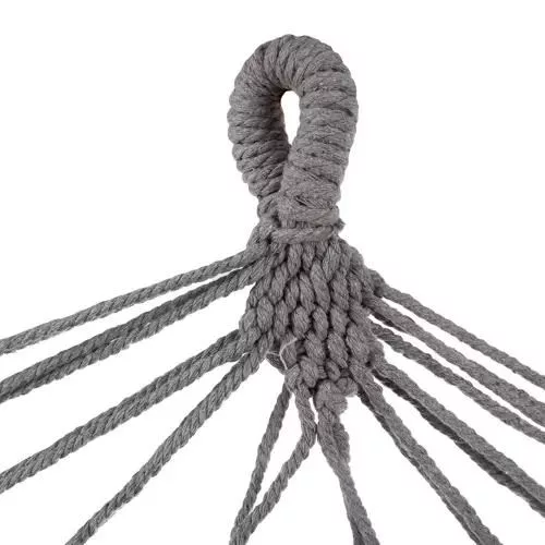 Black Forest függőágy, szürke rojttal, egyszemélyes 200x100 cm, állvánnyal