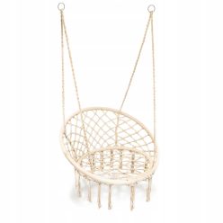 Black Forest Hängematte, gewebter Hängesessel 80x60cm ecru