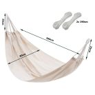 Black Forest Hängematte, beige Einzelbett 195x100cm mit Decke