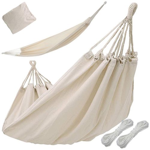 Black Forest Hängematte, beige Einzelbett 195x100cm mit Decke
