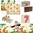 Extralink double-sided educational mat, stimulating effect, 150x200x1 cm, foldable, animal-number pattern + bag - 4329