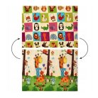 Extralink kétszínű oktatási célú stimuláló matrac, 150x200x1 cm, összehajtható, állatos mintával, hordtáskával - 4336