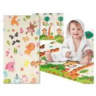 Extralink kétoldalas oktatási matrac, serkentő hatású, 180x200x1 cm, összehajtható, állatok-számok mintával, táskával - 4367