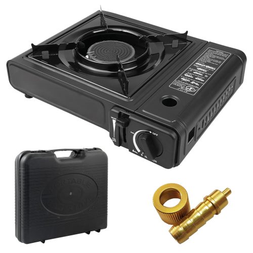 EXTRALINK TURISZTIKAI GÁZTŰZHELY KERÁMIA BŐRÖNDDEL + ADAPTER