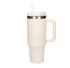 Black Forest | Thermoskanne mit Strohhalm | Thermoskanne mit Griff, 1200ml, beige