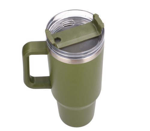 Black Forest | Thermoskanne mit Strohhalm | Thermoskanne mit Griff, 1200ml, grün