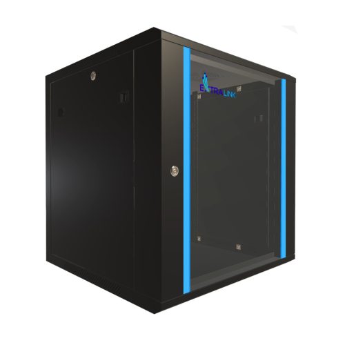 Extralink Lite 12U 530×400 wall-mounted rack cabinet black