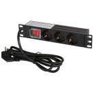 EXTRALINK 10" 1U 3-fach EU Typ PDU mit Schalter PDU 3-EU